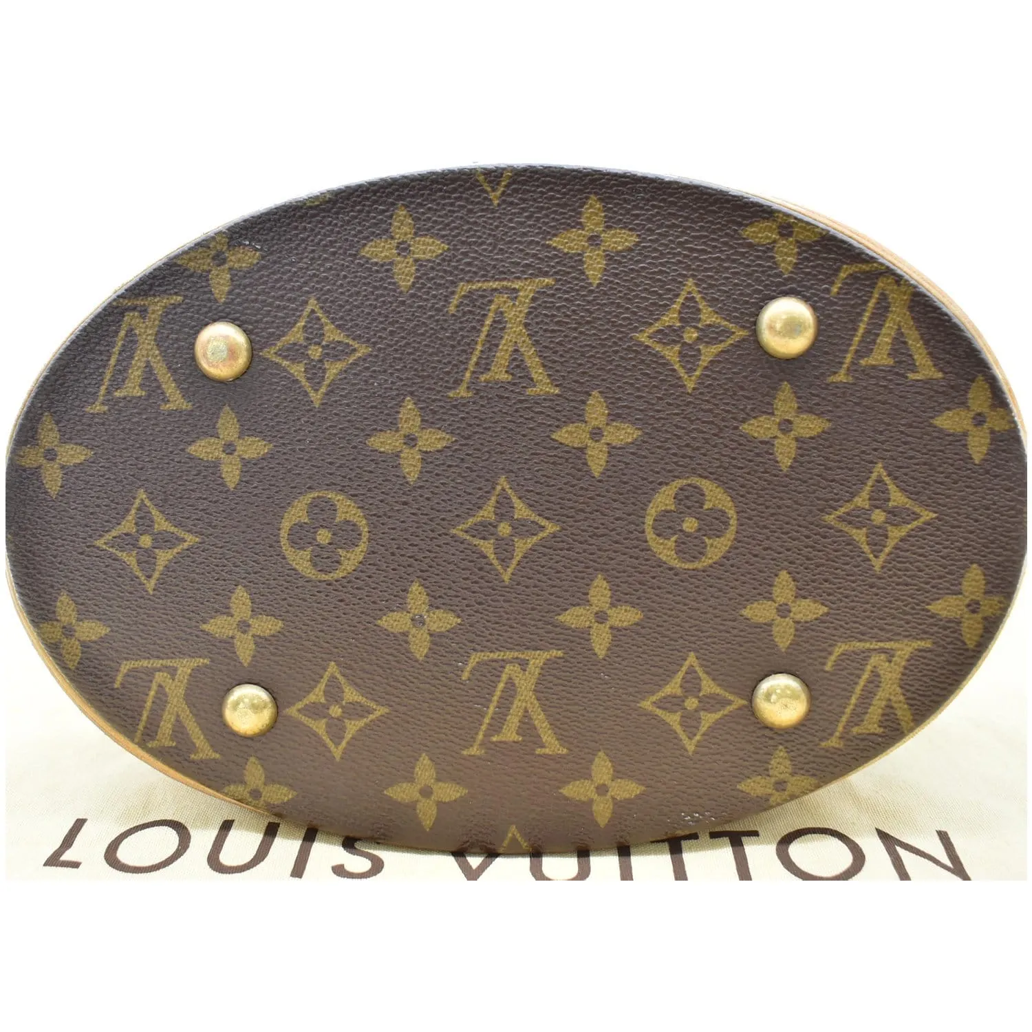 LOUIS VUITTON Marais Bucket Monogram Canvas Shoulder Bag Brown