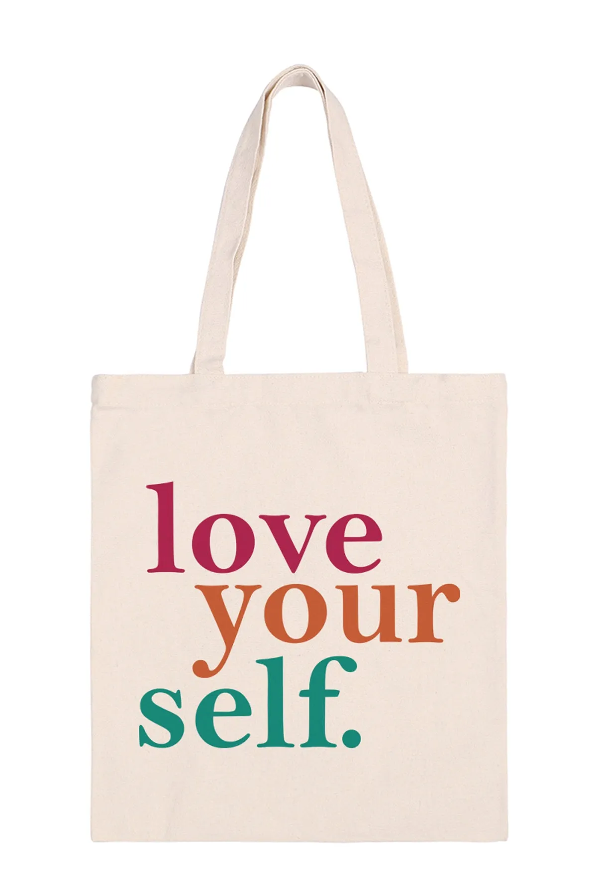 LOVE YOURSELF PRINT MINIMALIST FASHION TOTE BAG