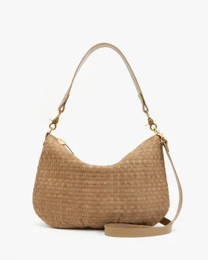 Moyen Messenger - Clay Leather & Suede Woven Checker