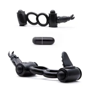 Neojoy Double Vibrator Ring Jelly Cock and Balls Double Ring Erection Enhancer