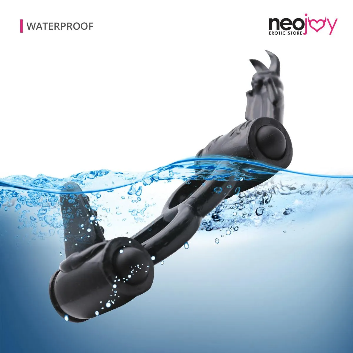 Neojoy Double Vibrator Ring Jelly Cock and Balls Double Ring Erection Enhancer