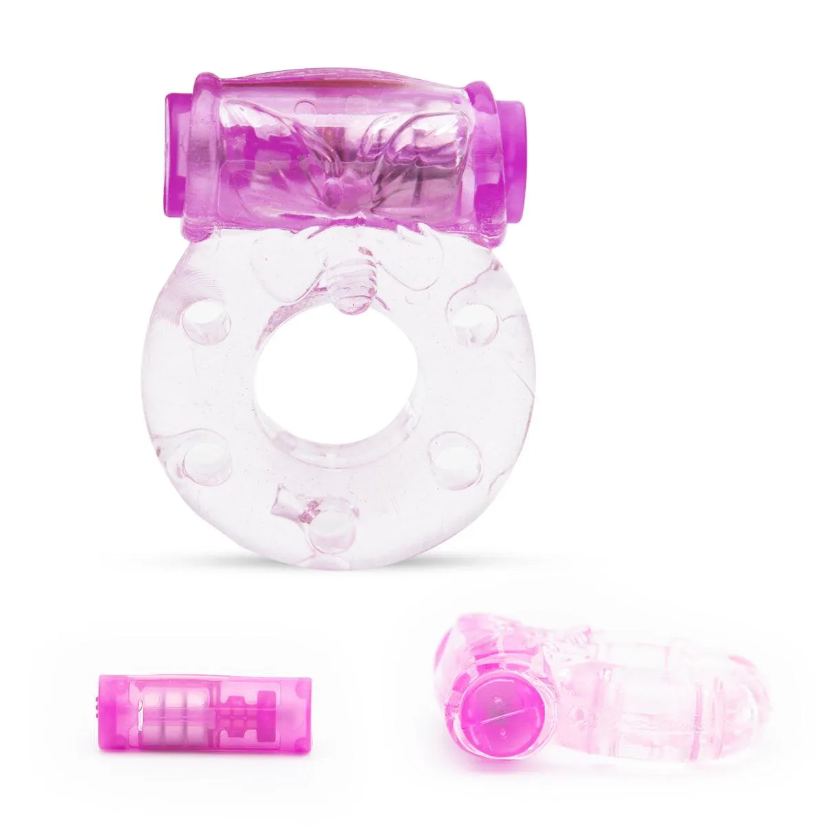 Neojoy Jelly Cock Ring for Enhanced Erection Clitoral Bullet Vibrator - 3.5cm