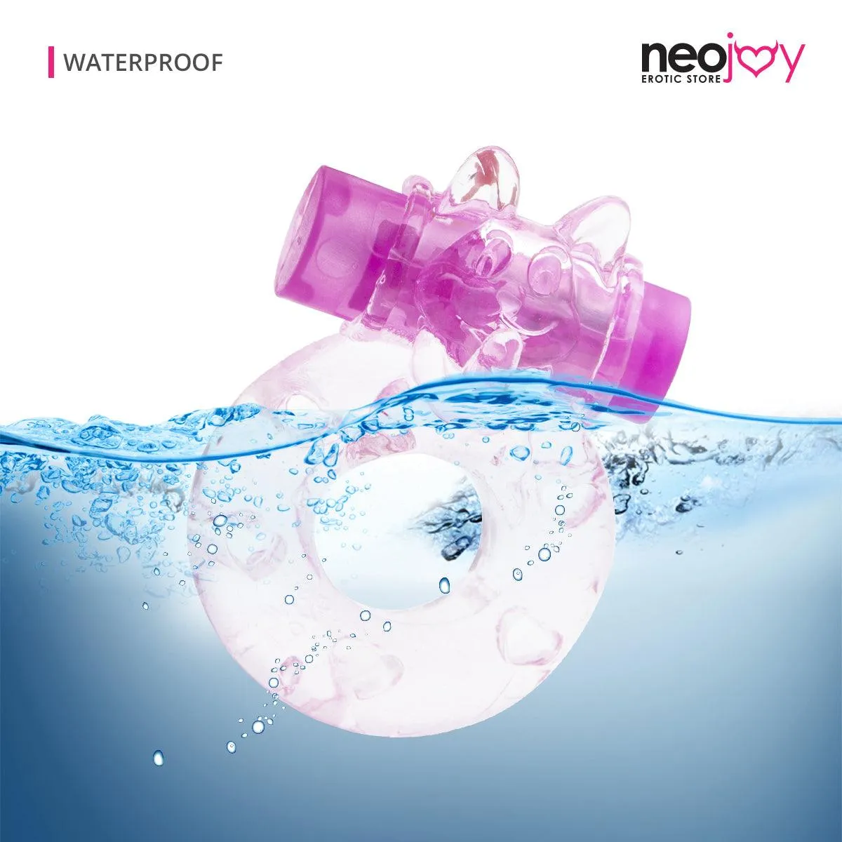 Neojoy Jelly Cock Ring for Enhanced Erection Clitoral Bullet Vibrator - 3.5cm