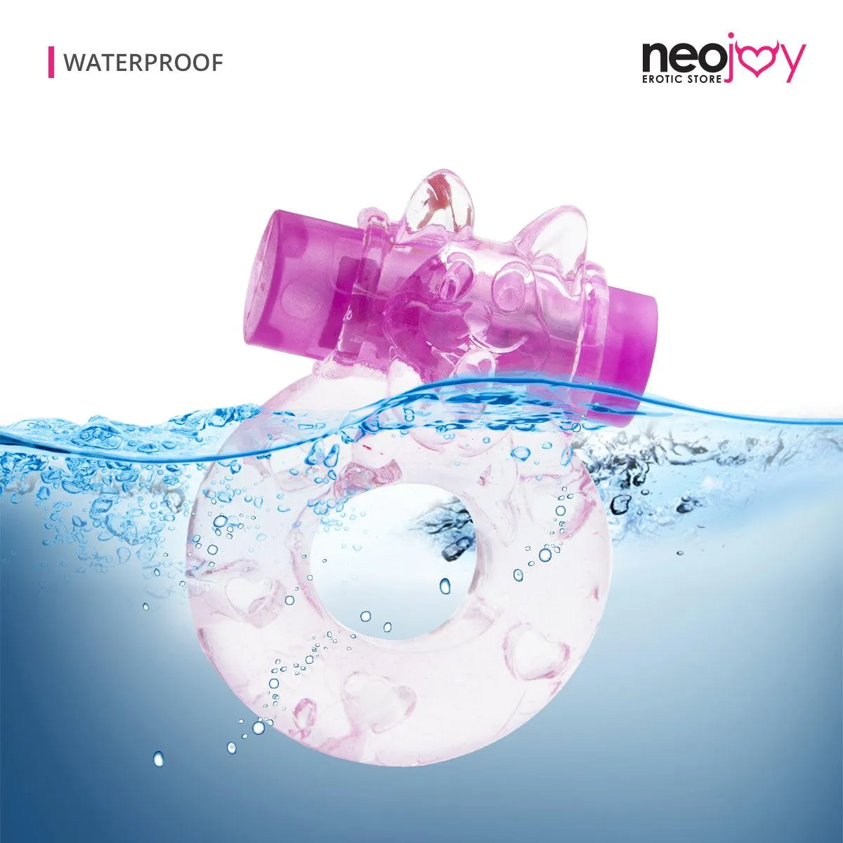Neojoy Jelly Cock Ring for Enhanced Erection Clitoral Bullet Vibrator - 3.5cm
