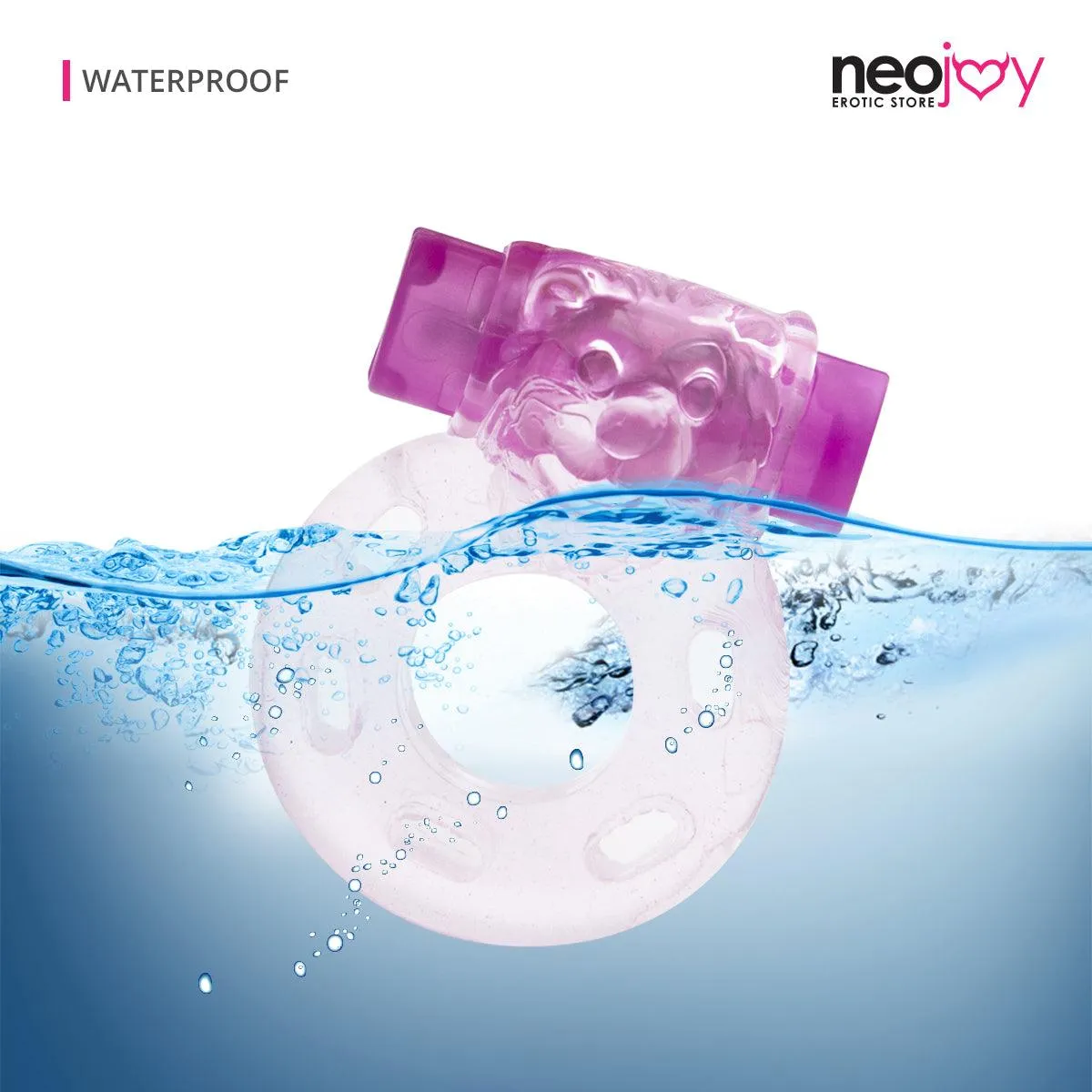 Neojoy Jelly Cock Ring for Enhanced Erection Clitoral Bullet Vibrator - 3.5cm