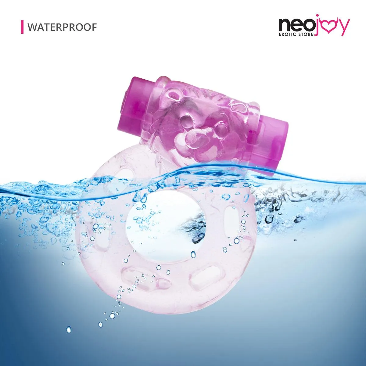 Neojoy Jelly Cock Ring for Enhanced Erection Clitoral Bullet Vibrator - 3.5cm