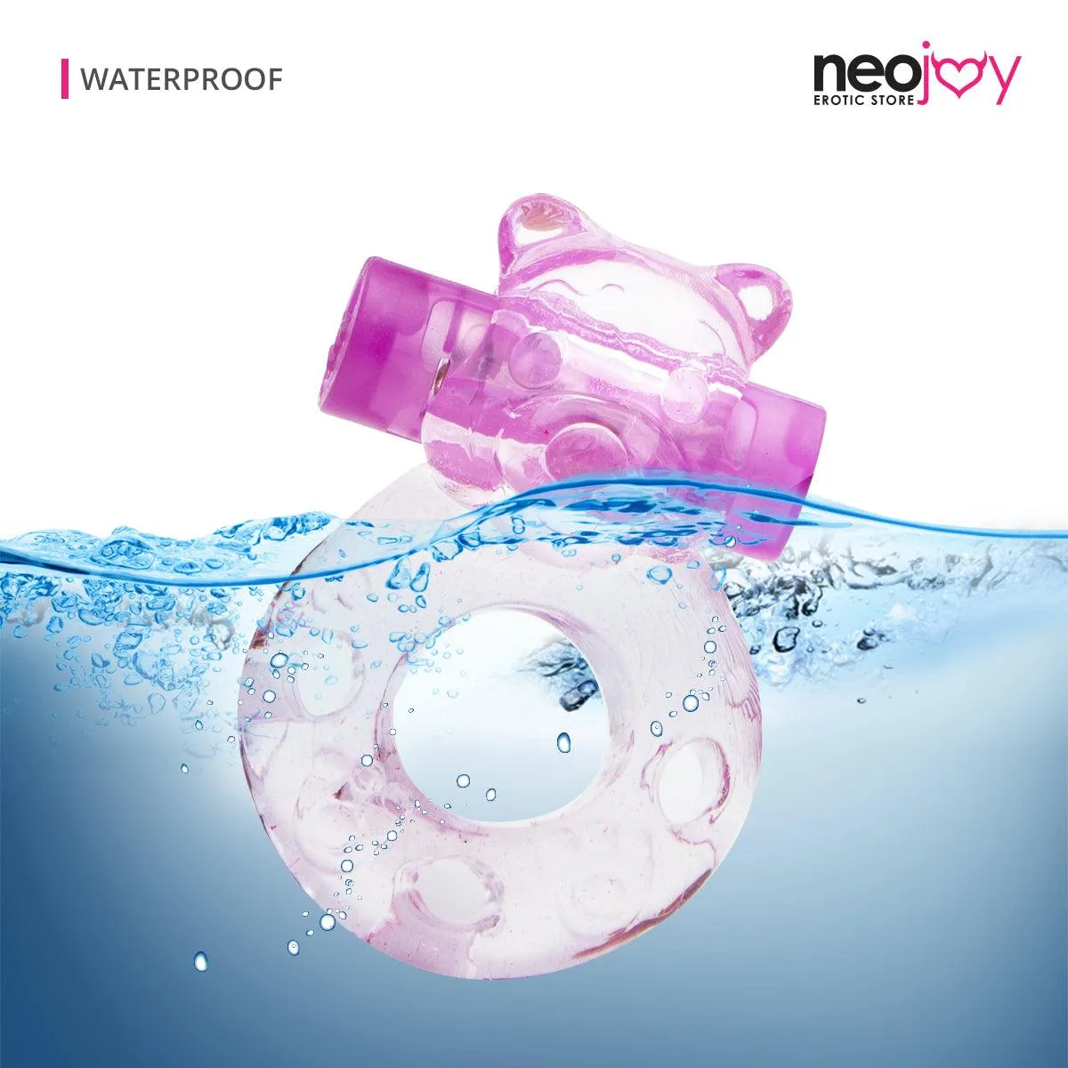 Neojoy Jelly Cock Ring for Enhanced Erection Clitoral Bullet Vibrator - 3.5cm