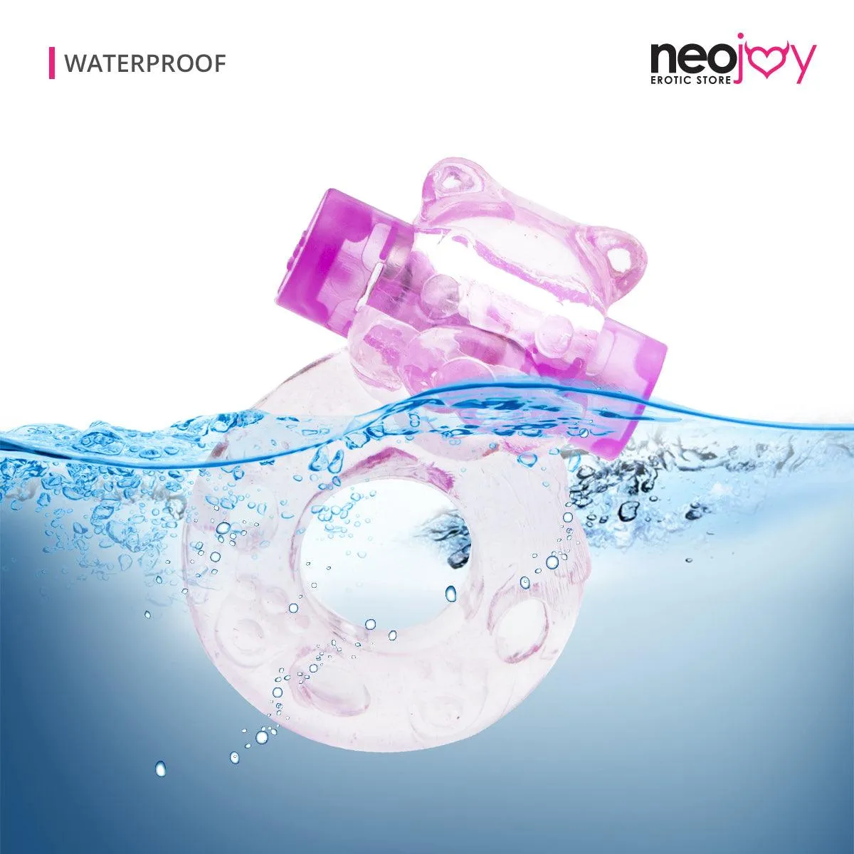 Neojoy Jelly Cock Ring for Enhanced Erection Clitoral Bullet Vibrator - 3.5cm
