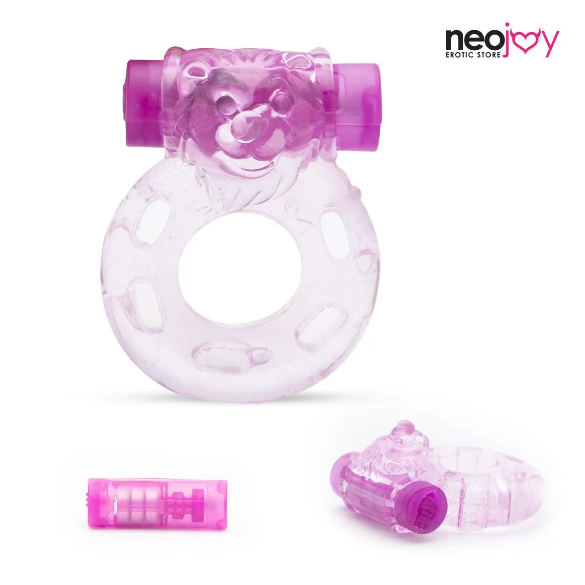 Neojoy Jelly Cock Ring for Enhanced Erection Clitoral Bullet Vibrator - 3.5cm