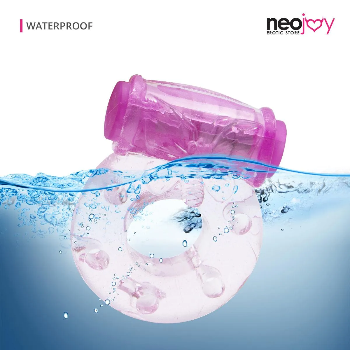 Neojoy Jelly Cock Ring for Enhanced Erection Clitoral Bullet Vibrator - 3.5cm