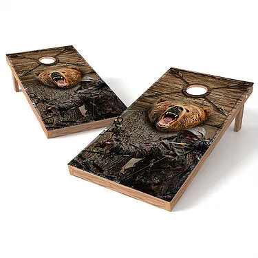 Official Size 2x4 Bear Hunter Cornhole Game