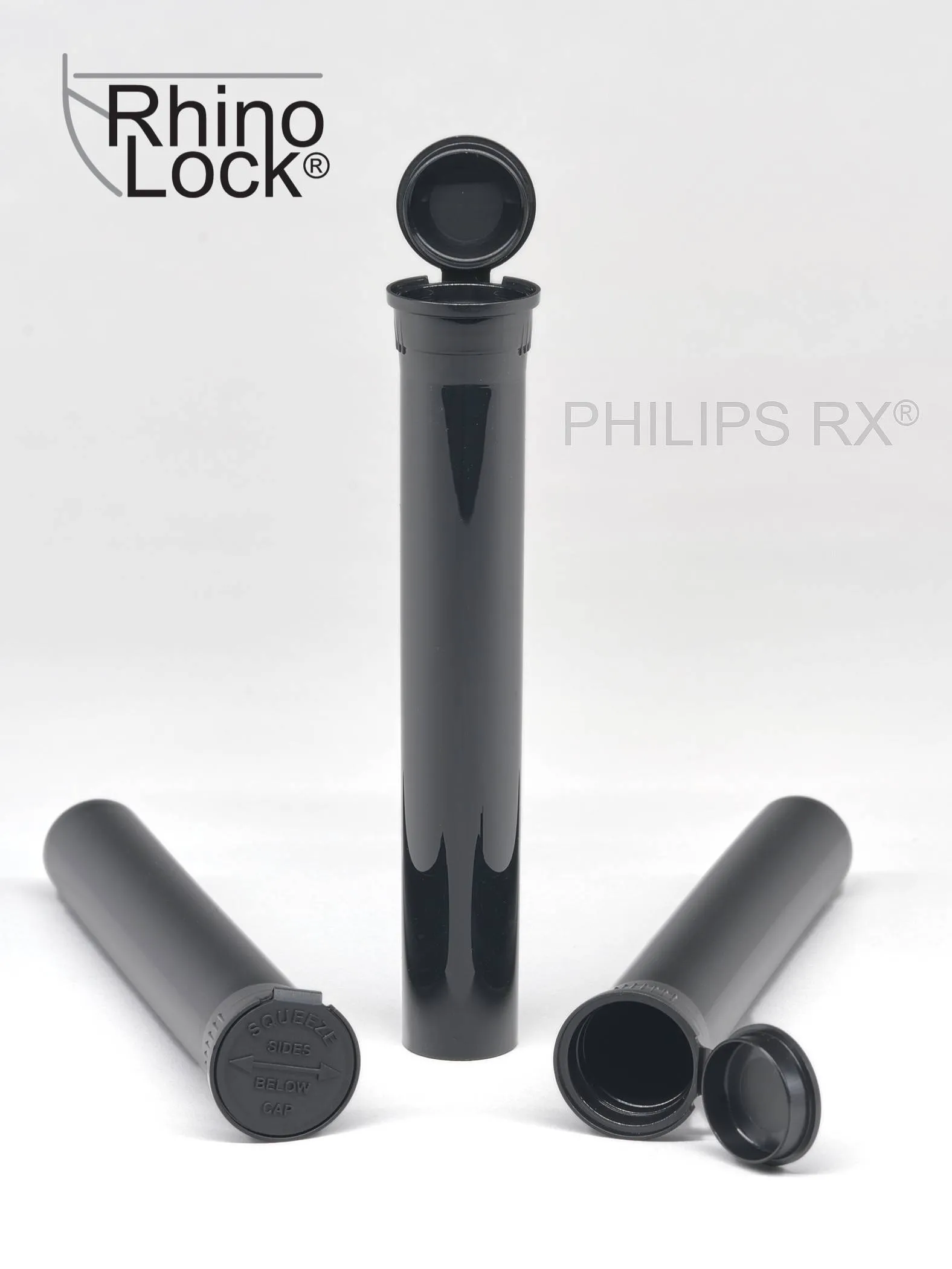 Philips RX 116mm Blunt Tube - Black - CPSC Child Resistant - (500 - 30,000 Count)