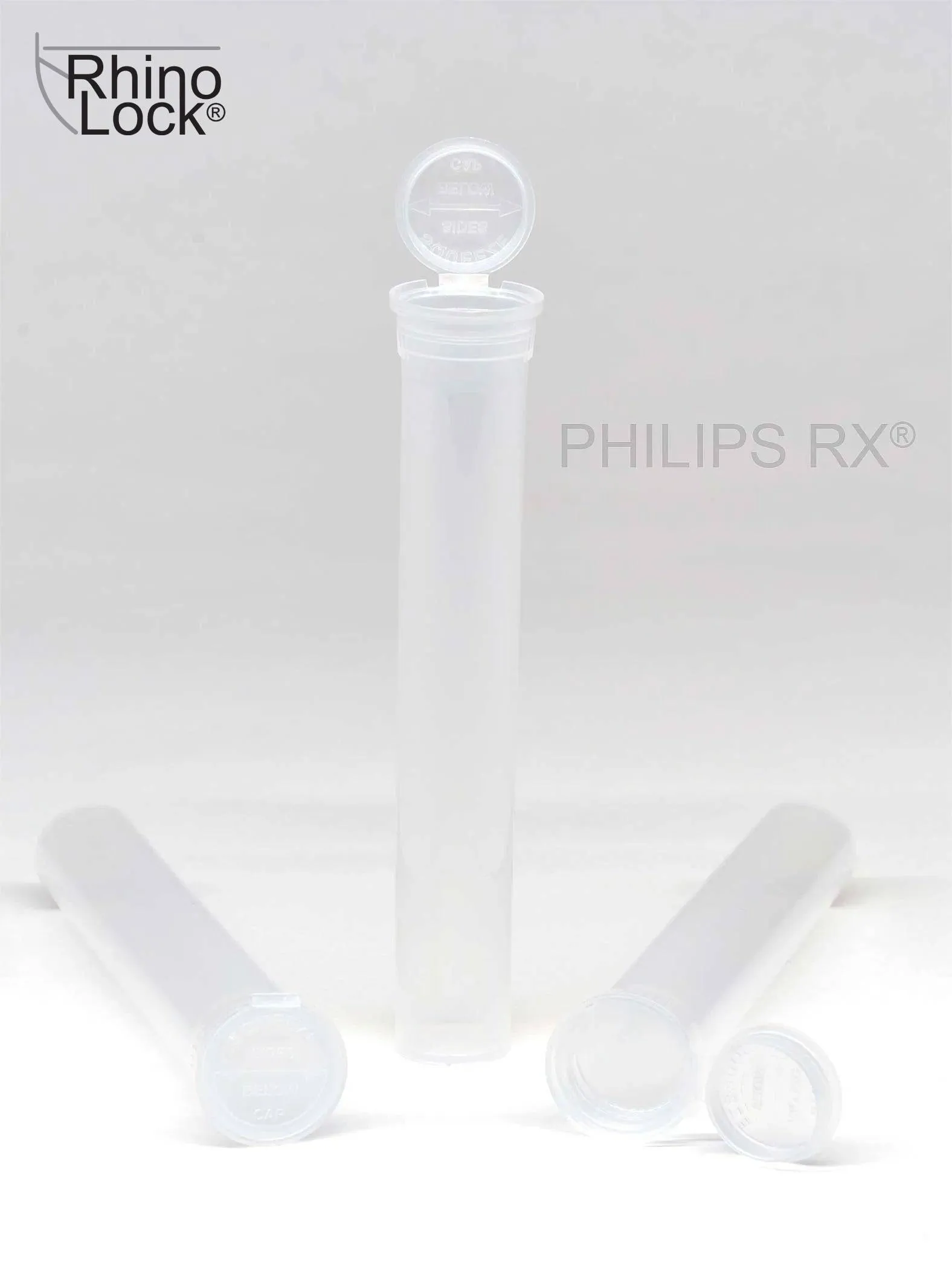 Philips RX 116mm Blunt Tube - Clear - CPSC Child Resistant - (500 Count)