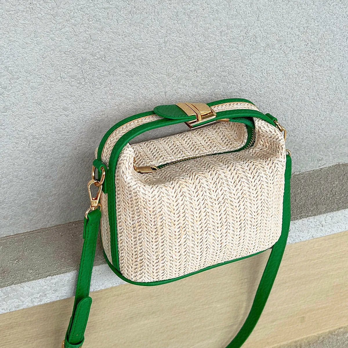 Poppy Mini Straw Crossbody