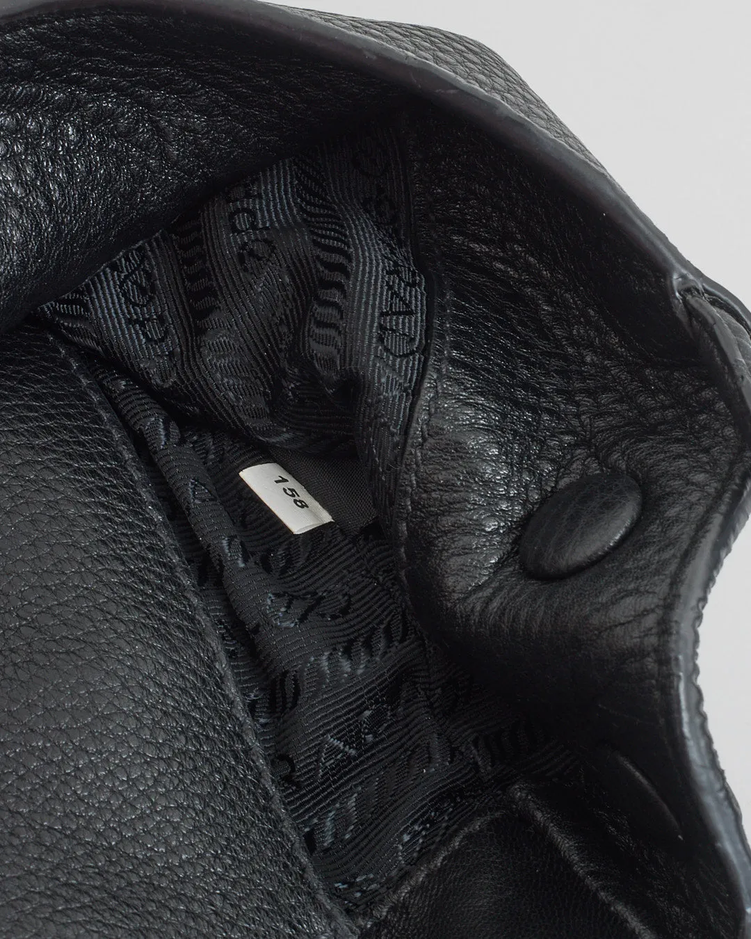 Prada Black Daino Leather Shoulder Bag
