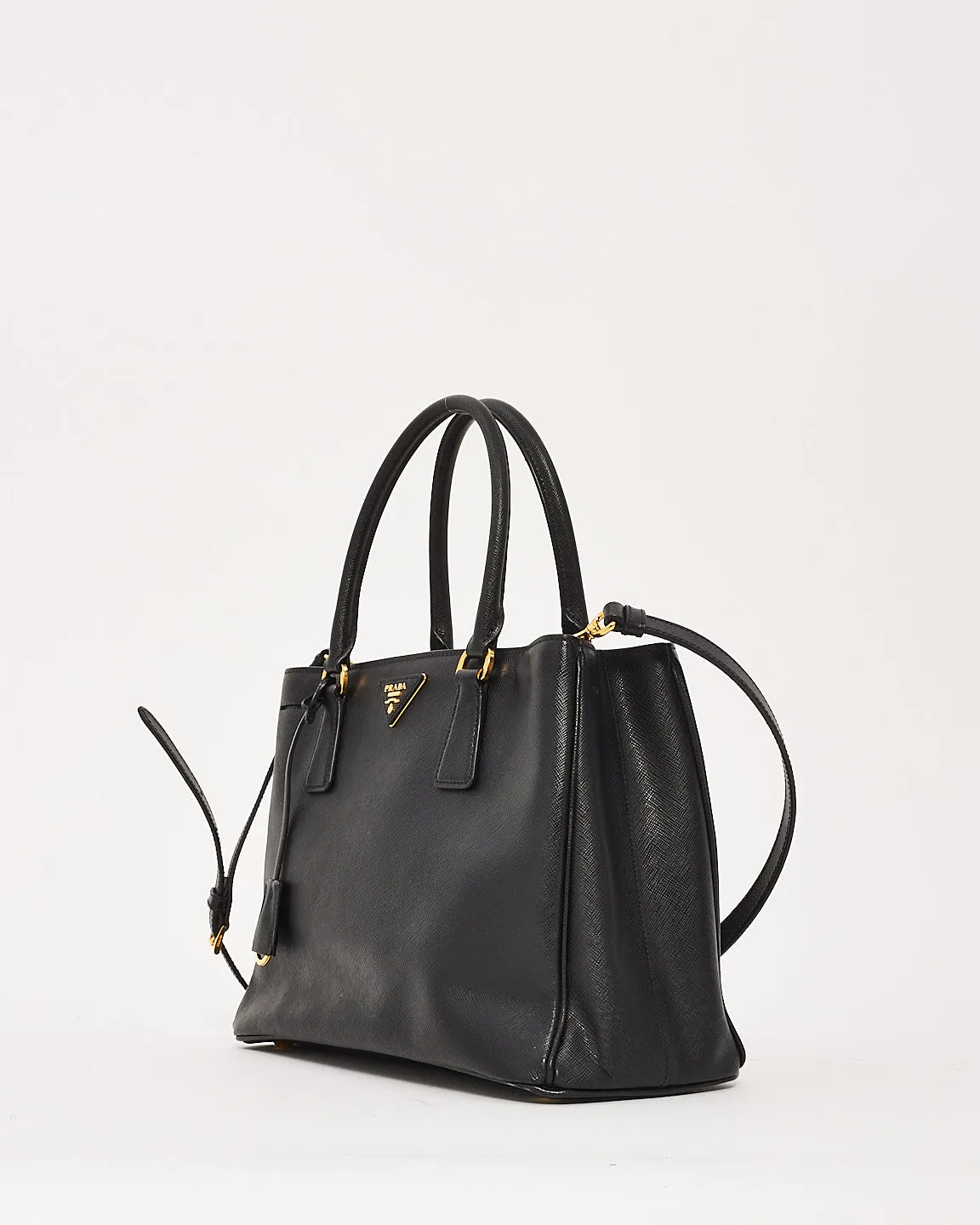 Prada Black Saffiano Leather Galleria Tote Bag