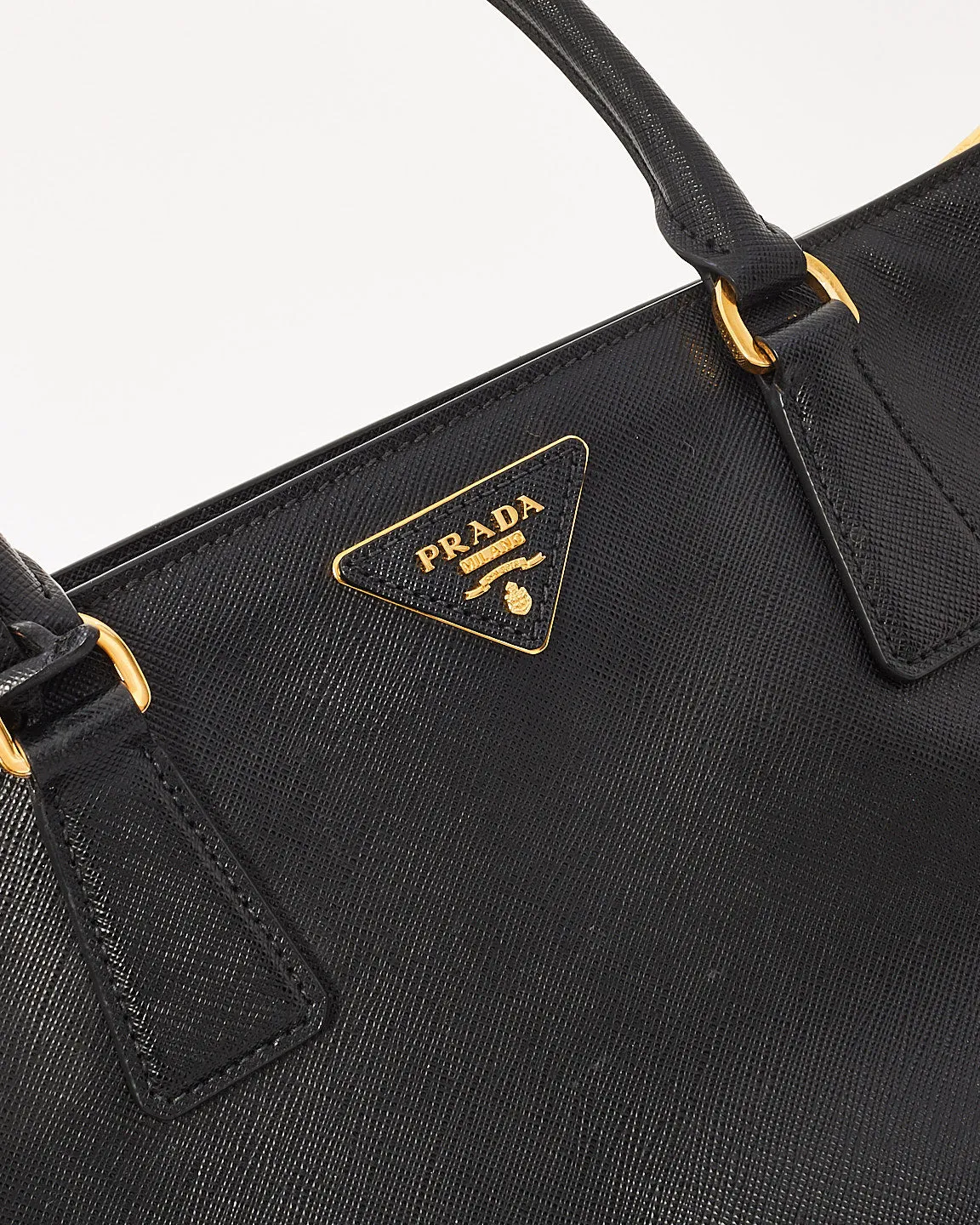 Prada Black Saffiano Leather Galleria Tote Bag