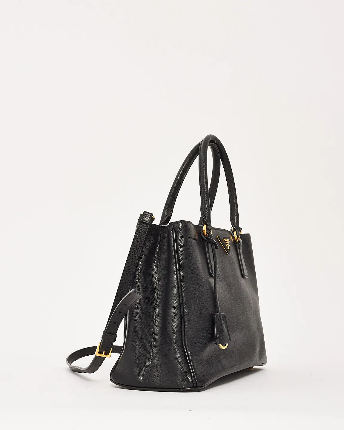 Prada Black Saffiano Leather Galleria Tote Bag