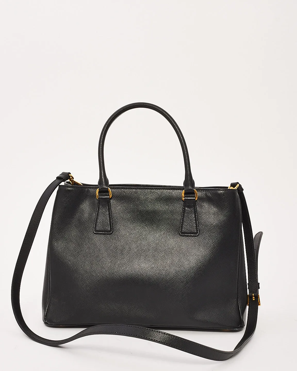 Prada Black Saffiano Leather Galleria Tote Bag