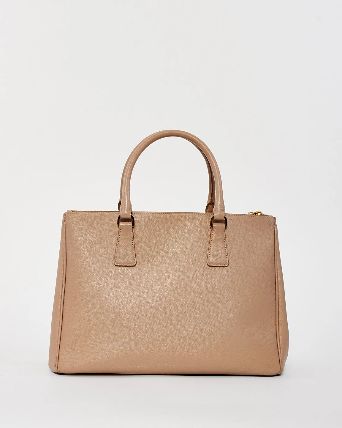 Prada Blush Saffiano Leather Large Galleria Double Zip Tote