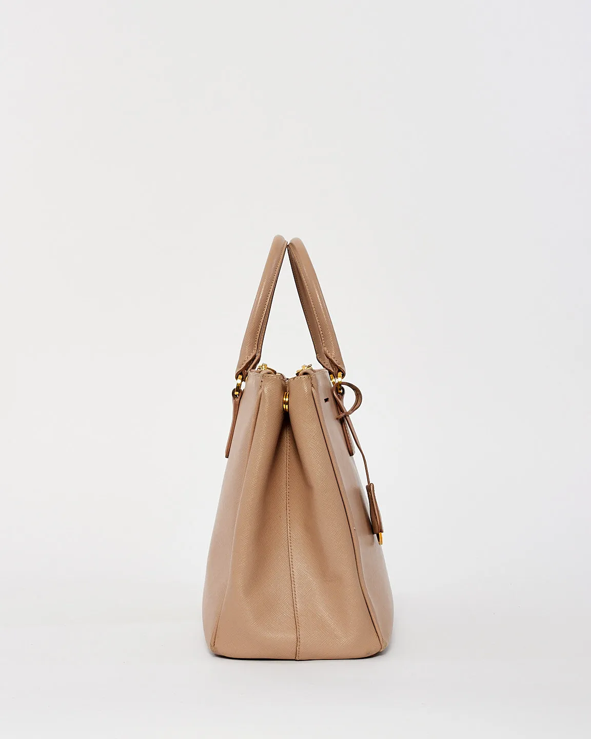 Prada Blush Saffiano Leather Large Galleria Double Zip Tote