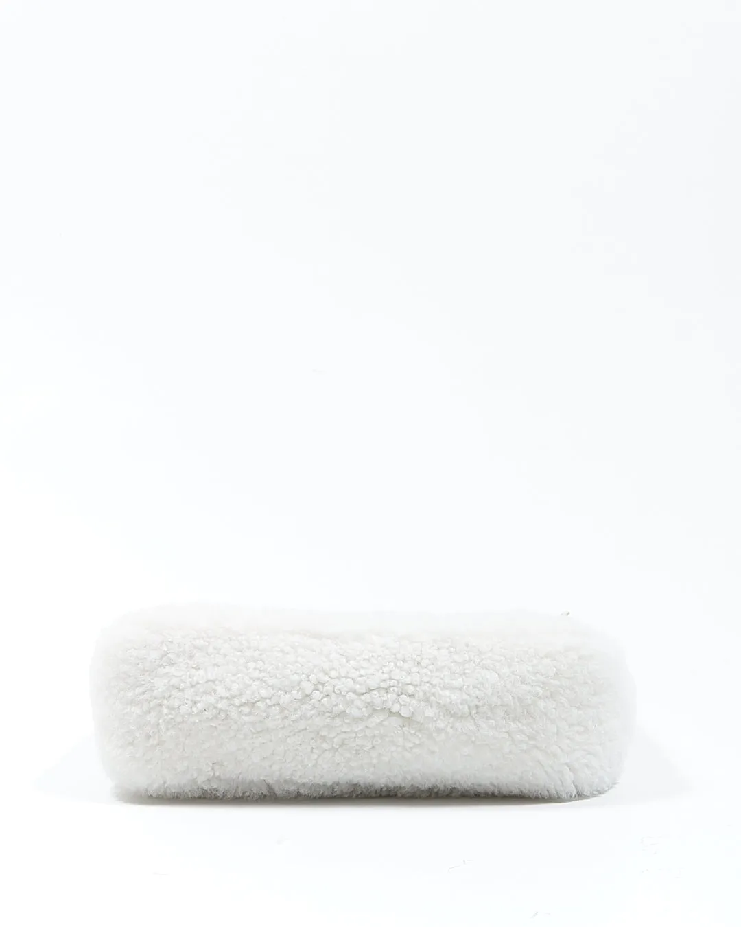 Prada White Shearling Re Edition Shoulder Bag