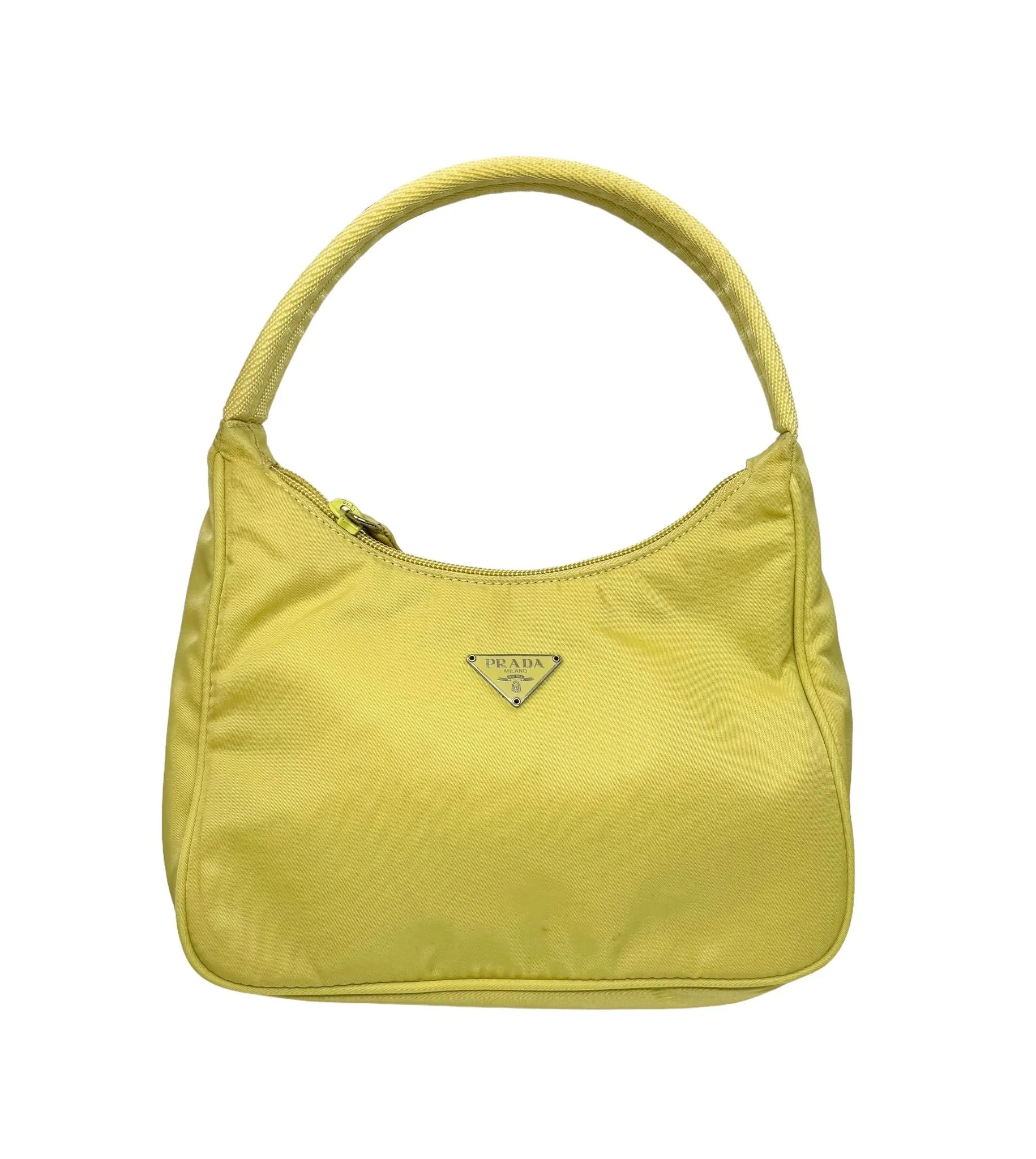 Prada Yellow Nylon Mini Shoulder Bag