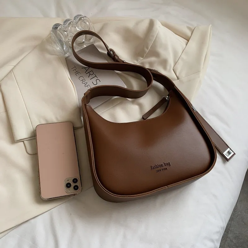 Realaiot Small Designer Women's Black Bag Simple Retro Crossbody Bags Luxury Pu Leather Female Handbags Pure Color Bucket Shoulder Bags