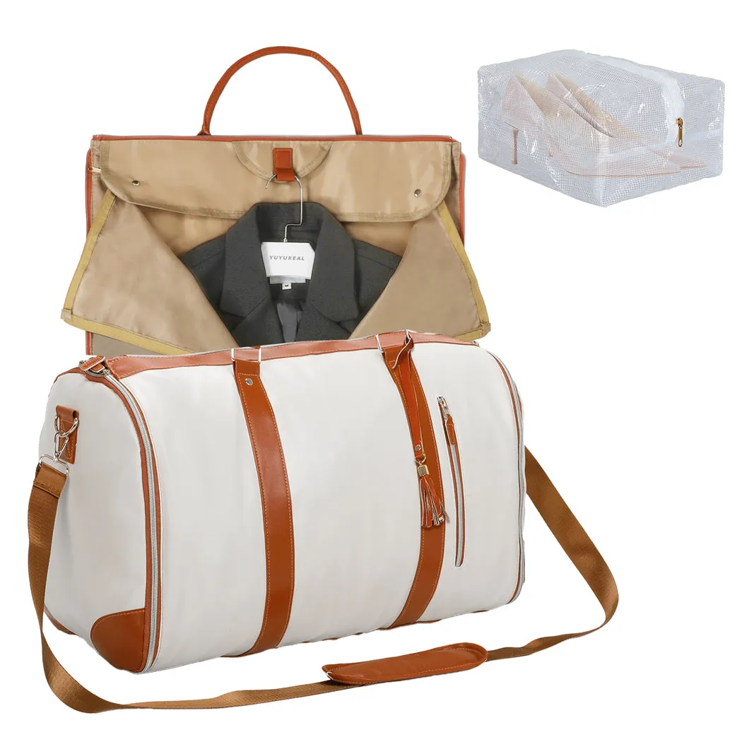 Slimbridge Garment Bags Hanging Suit Duffel Bag Beige
