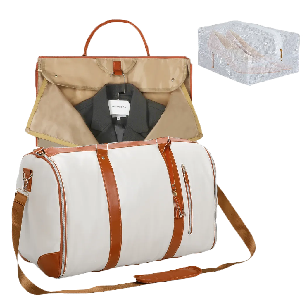 Slimbridge Garment Bags Hanging Suit Duffel Bag Beige
