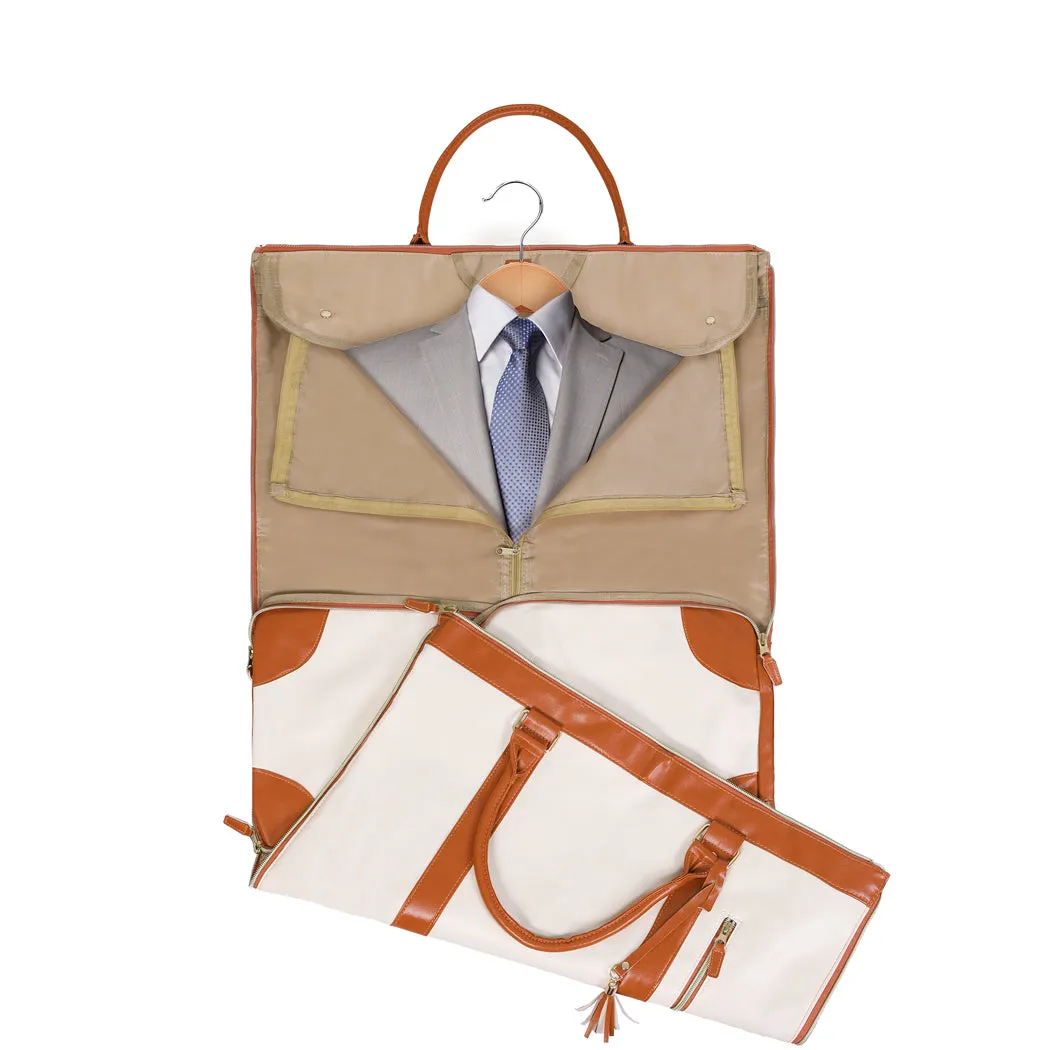 Slimbridge Garment Bags Hanging Suit Duffel Bag Beige