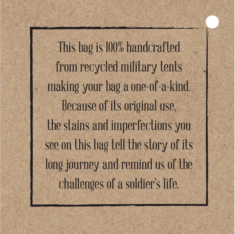 Survivor  Recycled Military Tent Crossbody Bag