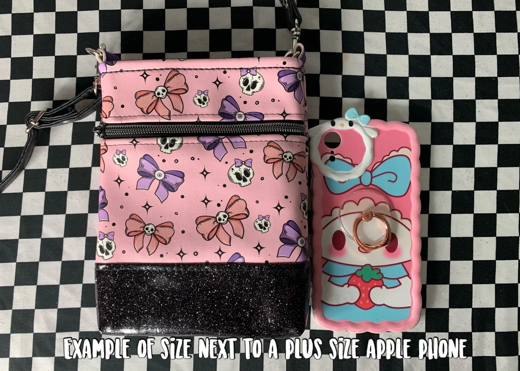 Tea cup characters inspired fan art crossbody bag