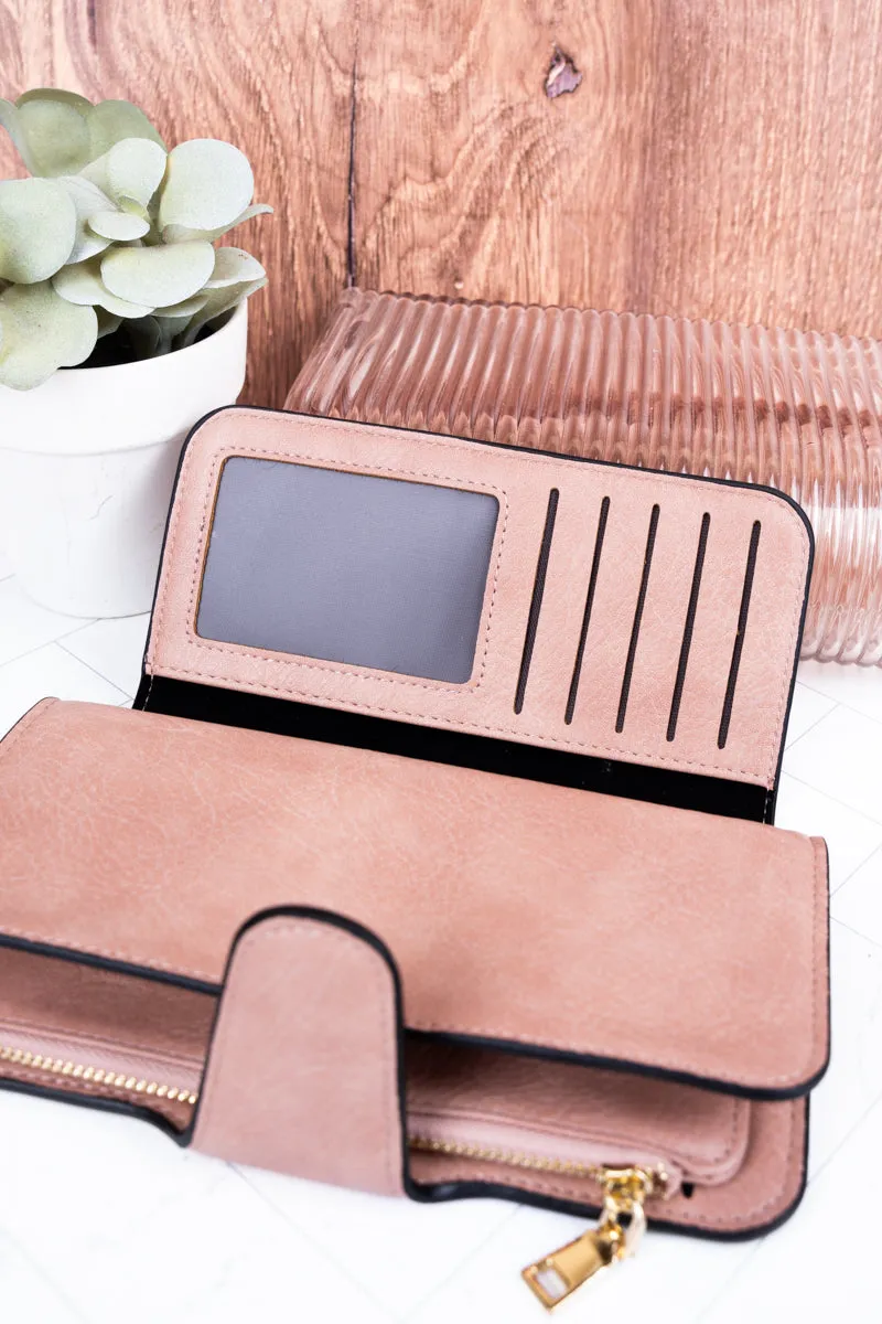 The Essentials Light Pink Faux Leather Wallet
