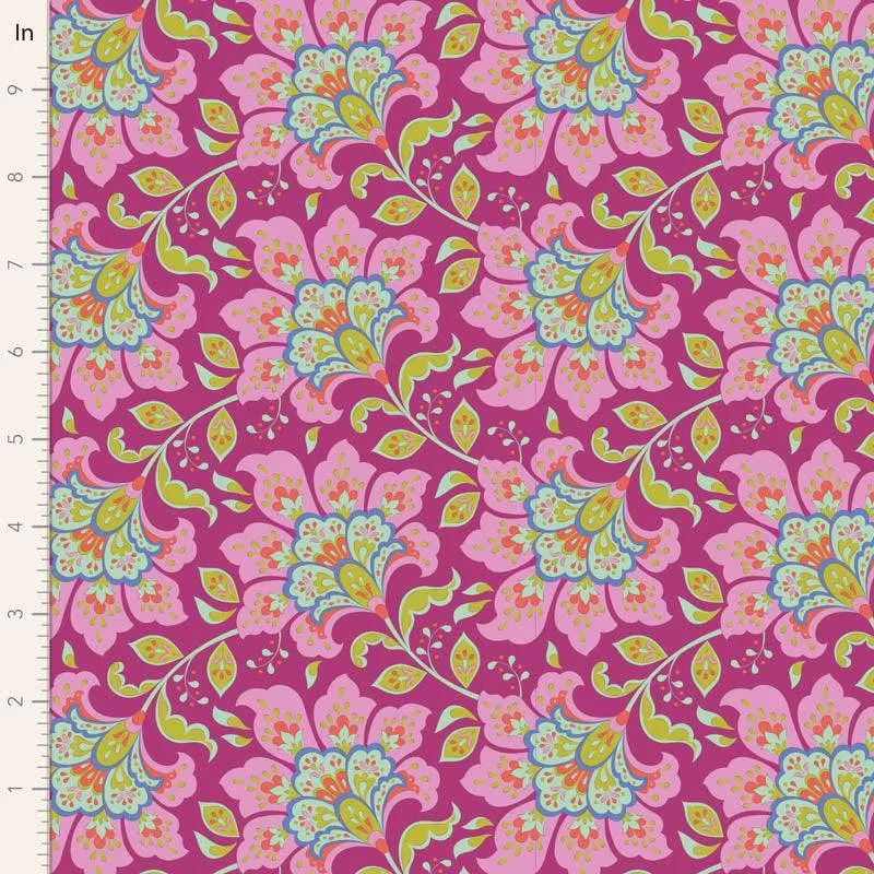 Tilda Bloomsville Fabric | Flowermarket | Plum