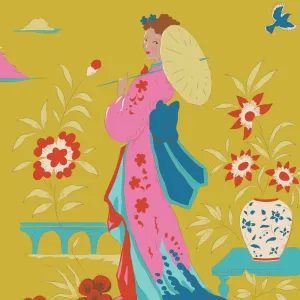 Tilda Bloomsville Fabric | Garden Vista | Light Corn