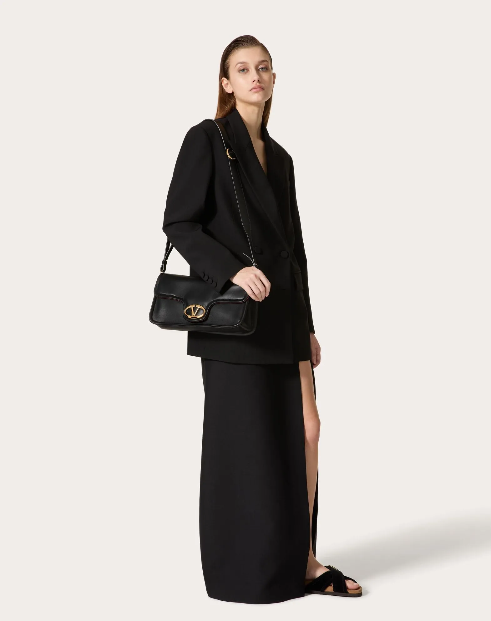 Valentino Garavani Nappa Leather Shoulder Bag