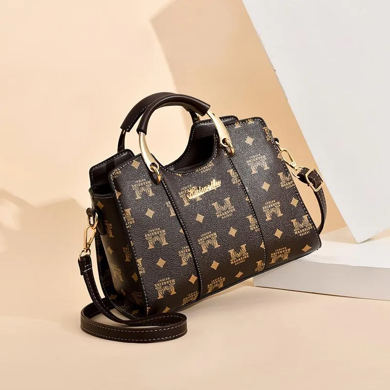 Wild Crossbody Bag Women Black Leather Anti-theft Multi-function Large Capacity Shoulder Bag Tote