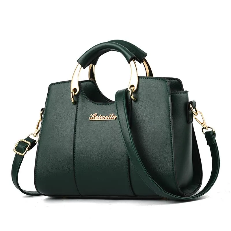 Wild Crossbody Bag Women Black Leather Anti-theft Multi-function Large Capacity Shoulder Bag Tote