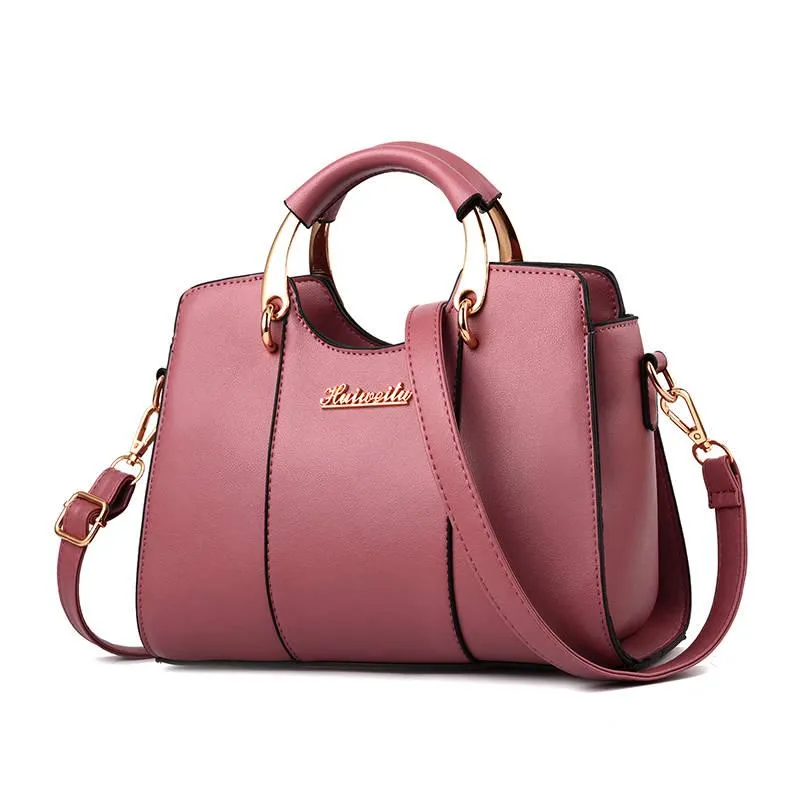 Wild Crossbody Bag Women Black Leather Anti-theft Multi-function Large Capacity Shoulder Bag Tote