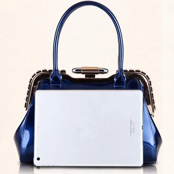 Women's Bag Patent Leather Handbags Glossy Diamonds Handbags Dinner Women's Bag PU Leather Handbags