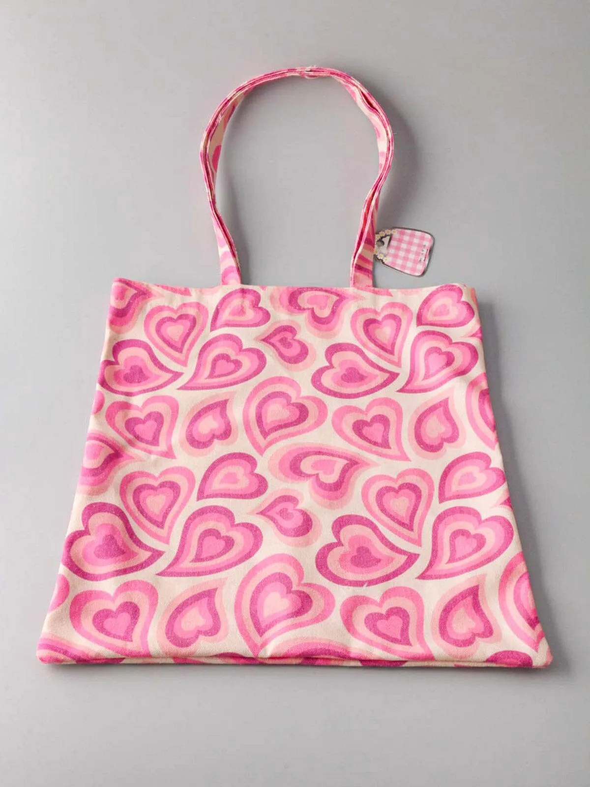 WOMEN'S HEARTS PRINT MULTI PURPOSE TOTE BAG