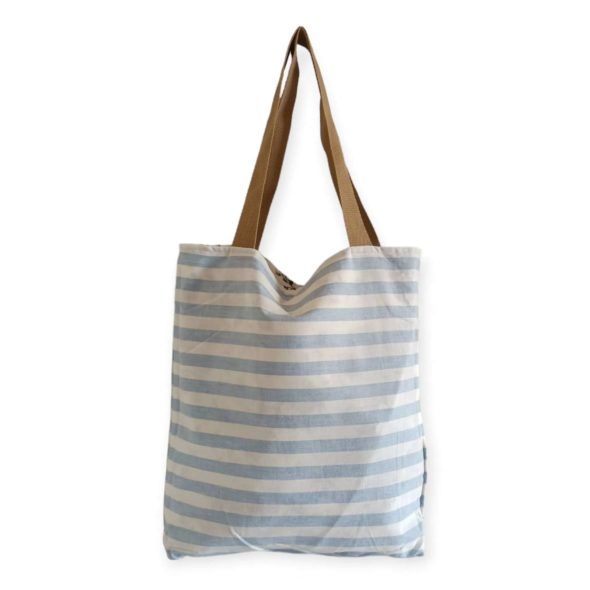World Map Print Fabric Tote Bag - Pink