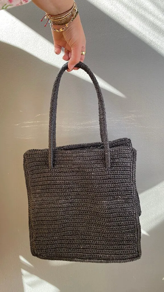 Woven Jute Tote Bag