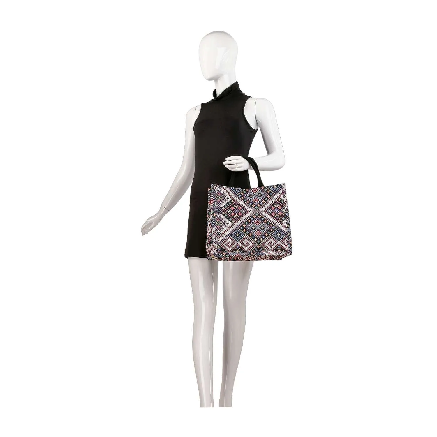 Woven Tapestry Tote Handbag
