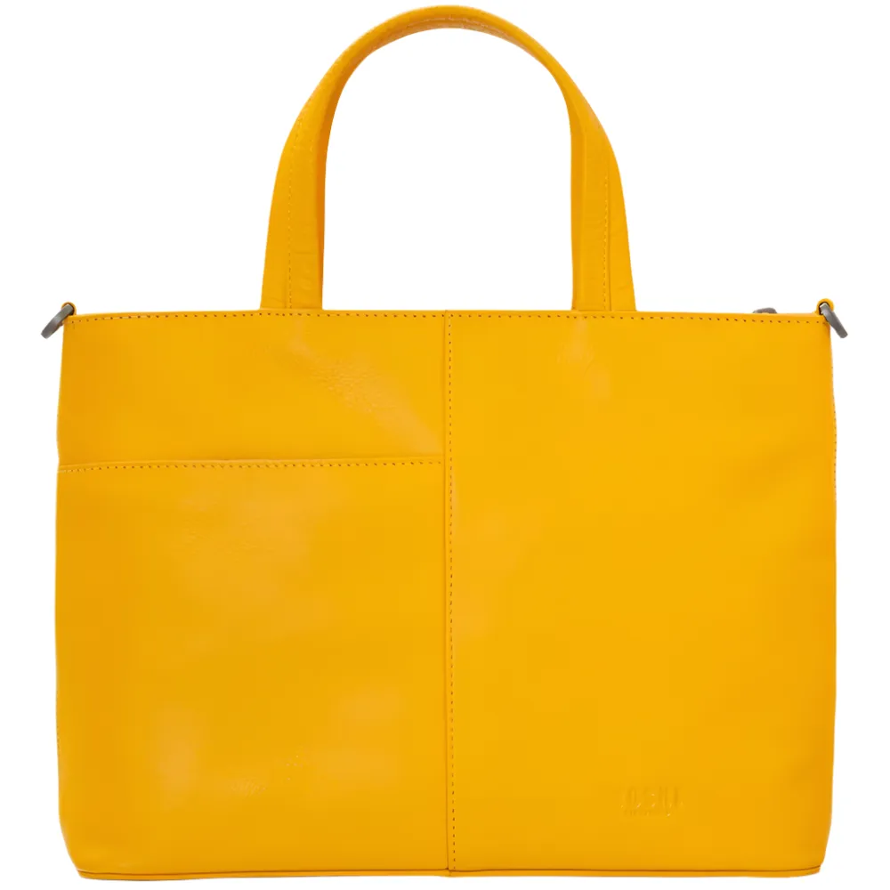 Yoshi Highland Cow Yellow Leather Grab Bag